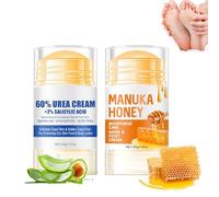 COWANIEE 2 Pcs Urea Foot Cream Set, Urea Cream 60 Percent for Feet for Cracked Heels and Dry Skin
