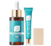 COWANIEE 3 in 1 Scar Removal Set with Repair Scar Cream & Serum & Silicone Scar Sheets