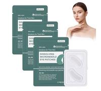 COWANIEE 3 Pcs Dissolving Microneedle Eye Patches,Nano Microneedle Patch Eye Masks with Hyaluronic Acid & Peptides to Reduce Wrinkles