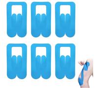 COWANIEE 6 PCS Knee Tape for Knee Pain, Elastic Waterproof Muscle Kinetic Tape for Shoulder Ankle Wrist Protect (Blue)