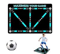 COWANIEE 60 * 90cm Football Training Mat, Non Slip Dribble Ball Control Training Football Mastery Mat for Kids