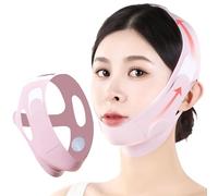 COWANIEE V Line Face Lifting Chin Mask, Reusable Pink Cool Type Chin Lift Mask for Women Men