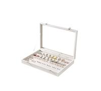 Coward Earring Organizer Tray Box, Beige Velvet Earring Jewelry Display Storage Tray Case with Transparent Glass Lid for Home Drawer or Shop Selling