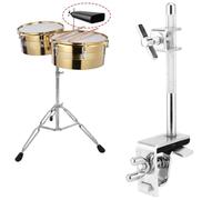Cowbell Clamp, Cowbell Holder Percussion Accessory Removable Hoop Mounted Clamp for Bass Drum Hoop up or Down Adjustment