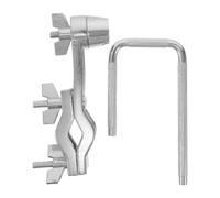 Cowbell Drum Clamp Mount Hardware with U Shape Metal Bracket | Black Finish, Versatile Mounting Bracket, Secure Grip and Quick Angle Adjustments for Live Performances