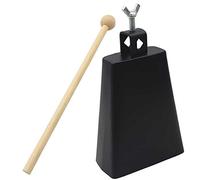 Cowbell Drum, Metal Percussion Cowbell Black Cowbell Percussion Instrument Drum Kit Accessories Cow Bell Noisemaker 6in