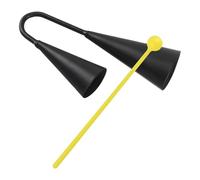 Cowbell Hand Percussion Instrument - Latin Agogo Bells, Metal Noise Maker | Double Tone Musical Cowbell With Plastiicc Stick, Solo Band Church Music Accessory for Students Adults