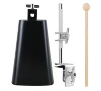 Cowbell Holder Clamps With Cowbell And Drumstick Adjustable Noise Maker Cowbell Mount Holder Drum Hardware For Drummers Drum Hardware Replacement Parts Accessorys Percussions Drum Accessory