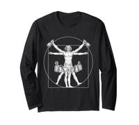 Cowbell Marching Band Da Vinci Cowbell Player Vintage Long Sleeve T-Shirt
