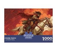 Cowboy 1000 Pieces for Adults Jigsaw Puzzles Educational Game Family Puzzle Game Birthday Gifts Beautiful Decoration Puzzle38x26cm/1000pcs