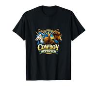 Cowboy Approved Unicorn Wrangler Western Stamp T-Shirt