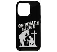 Cowboy At Cross What A Savior Jesus Christian Western Mens Case for iPhone 13 Pro