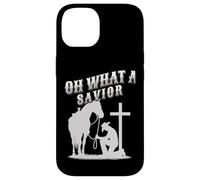 Cowboy At Cross What A Savior Jesus Christian Western Mens Case for iPhone 14