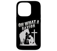 Cowboy At Cross What A Savior Jesus Christian Western Mens Case for iPhone 14 Pro