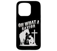 Cowboy At Cross What A Savior Jesus Christian Western Mens Case for iPhone 15 Pro