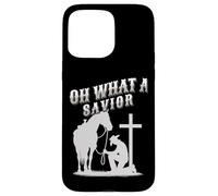 Cowboy At Cross What A Savior Jesus Christian Western Mens Case for iPhone 15 Pro Max