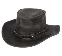 Cowboy Aussie Real Leather Hat Australian Black Western Outback Bush Hat