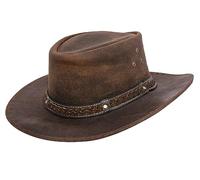 Cowboy Aussie Real Leather Hat Australian Brown Western Outback Bush Hat