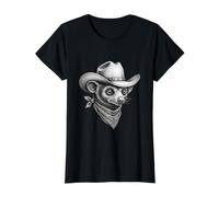 Cowboy Aye Aye Portrait Vintage Western Lemur Wild West Value Graphic T-Shirt