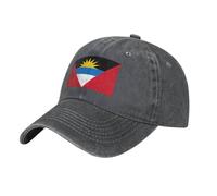 Cowboy Baseball Cap Antigua And Barbuda Flag Hat,Men Women Unisex Adjustable Breathable Soft Stylish Sports Cap,Classic Sports Golf Cap Casual Cap,Summer Uv Protection Trucker Cap Golf Sun Hat