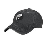 Cowboy Baseball Cap Tai Chi Yin Yang Hat Adjustable Sports Cap Breathable Unisex Casual Caps for Men and Women Black