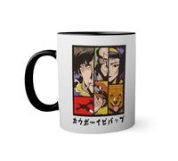 Cowboy Bebop Anime Art Space Bounty Hunter Anime Japanese Aesthetic Black Coloured Inside with Matching Handle Mug 330ml