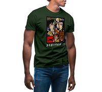 Cowboy Bebop Anime Characters Art Kawai TV Men's Military Green T-Shirt Size M