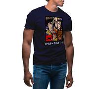 Cowboy Bebop Anime Characters Art Kawai TV Men's Navy Blue T-Shirt Size M