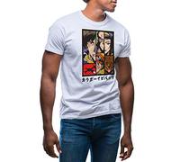 Cowboy Bebop Anime Characters Art Kawai TV Men's White T-Shirt Size M