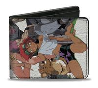 Cowboy Bebop Wallet, Bifold, Cowboy Bebop Four Character Group Pose and Title Logo, Vegan Leather