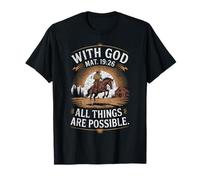 Cowboy Bible Scripture Verse Western Jesus for Mens Faith T-Shirt