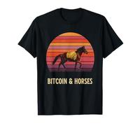 Cowboy Bitcoiner Horse Riding Wealth Blockchain Bitcoin T-Shirt