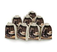 Cowboy Black Hat Western Boots 8 PCS Cotton Drawstring Bags Reusable Muslin Bags Natural Cotton Bag with Drawstring Small Jewelry Pouch for Party Wedding Fabric Gift Bag for Spice Herb Candy Soap