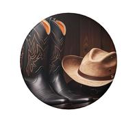 Cowboy Black Hat Western Boots Button Pins 1 Pc, 2.4 Inch Round Button Badges Metal Personalized Picture Photo Pin Buttons Kit For Craft Supplies Christmas Diy Party Projects, 20 PCS, One size