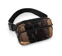 Cowboy Black Hat Western Boots Fanny Pack for Women Men Waist Bag Belt Bag Adjustable Casual Bag for Travel Sports Hiking, white, 7.9x5.1inches