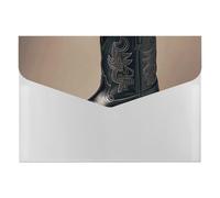 Cowboy Black Hat Western Boots Folders with 6 Pack Pockets, Waterproof Organizer File Folder for Letter Size Paper, Accordian Folder with Snap for Home, Travel, Business, Office