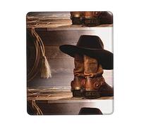 Cowboy Black Hat Western Boots Mouse Pad Waterproof Gaming Mouse Pad Personalized Mouse Mat with Non-Slip Rubber Base for Office Laptop 7.9 x 9.5 in