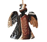 Cowboy Black Hat Western Boots Printed Angel Shape Christmas Tree Pendants 2 Pcs, Lanyards Home Holiday Xmas New Year Party Decorations