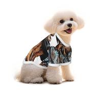 Cowboy Black Hat Western Boots Printed Everyday Soft Cotton Dog Short Sleeve T-Shirt For Chihuahuas & Teacup Puppies & Small Dogs Breeds Stretchy Cat Outfit