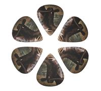Cowboy Black Hat Western Boots Printed Guitar Picks -6 Pcs Guitar Picks Plectrum,Guitar Accessories,Electric Guitar Pick, Bass & Ukulele 0.96mm