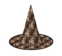 Cowboy Black Hat Western Boots Printing 2 Pack Halloween Hat Soft Witch Hats For Carnivals Masquerades Space Saving Caps