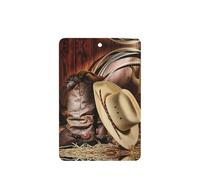 Cowboy Black Hat Western Boots Printing Fashion Car Air Freshener Cards 10 Pcs Car Scented Hanging Sheets
