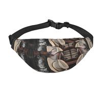 Cowboy Black Hat Western Boots Travel crossbody waist bag, suitable for sports, running, cycling, traveling, fishing boys large waist bag,