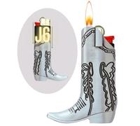 Cowboy Boot Lighter Case. Cow Boy Boot Lighter Holder Sleeve for J5 and J6 BIC Lighters. 3 Colors to Choose from. | Lighters NOT Included (Silver, Full Size J6)