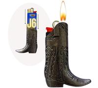 Cowboy Boot Lighter Case. Cow Boy Boot Lighter Holder Sleeve for J5 and J6 BIC Lighters. 3 Colors to Choose from. | Lighters NOT Included (Gray, Full Size J6)