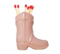 Cowboy Boot Match Holder - Ceramic Cowgirl Boot Decor Aesthetic Small Cute Matchstick Box Western Decorative Mini Matchesboxes for Bathroom Bedroom Fireplace Kitchen (Pink 2)