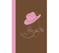 Cowboy Boot Notebook: Brown and Pink Simple Aesthetic Cowboy Boot Notebook