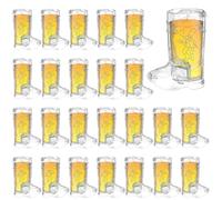 Cowboy Boot Shot Glasses - Set of 24 Latest Cowboy Pattern 1.5oz Plastic Clear Shot Glasses Bulk Disposable Reusable Shot Glass Cups Western Themed Party Decorations for Bachelorette,Birthday,Tequila