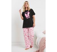 Cowboy Boot Wide Leg Pyjama Set Yours Black 18-20