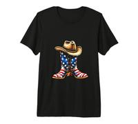 Cowboy Boots American Flag Premium T-Shirt